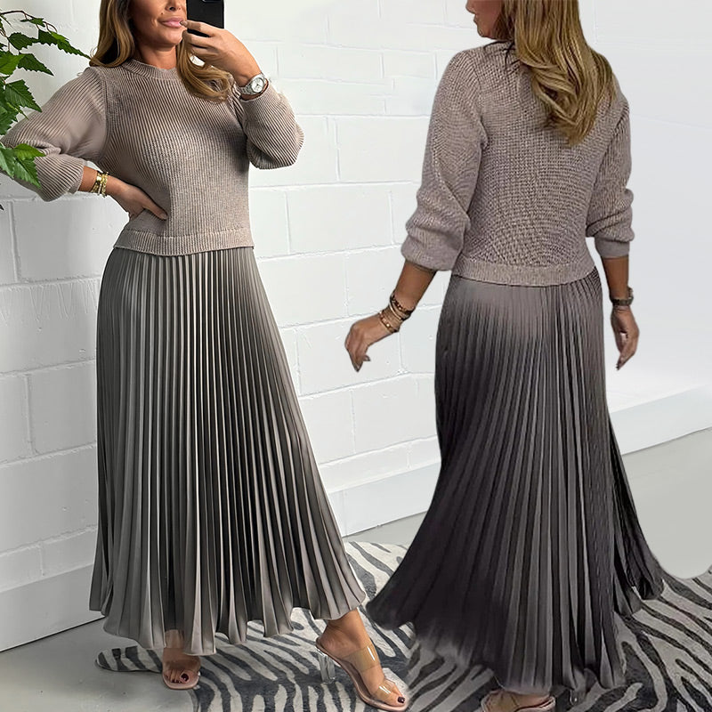 MARIA | Eleganckie i stylowe sukienki plisowane z okrągłym dekoltem
