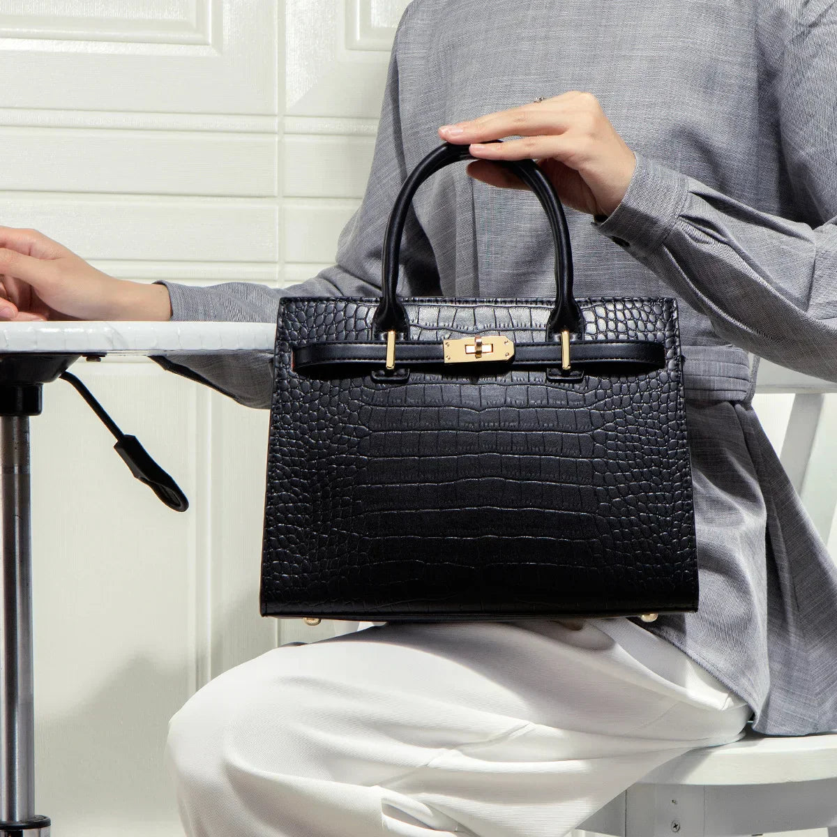Velours d'Or | TORBA ALLURE CROCO