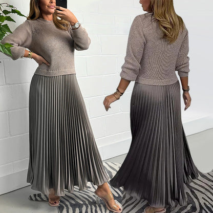 MARIA | Eleganckie i stylowe sukienki plisowane z okrągłym dekoltem
