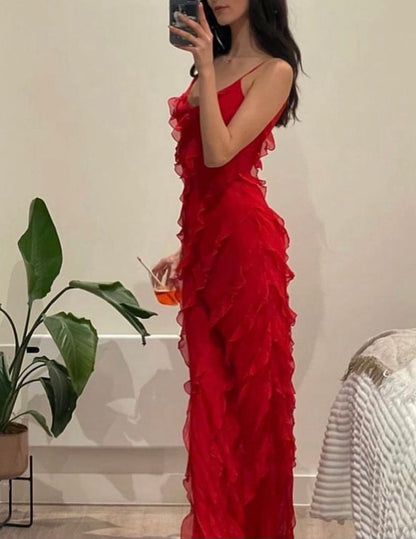 Zara - Sukienka z falbanami