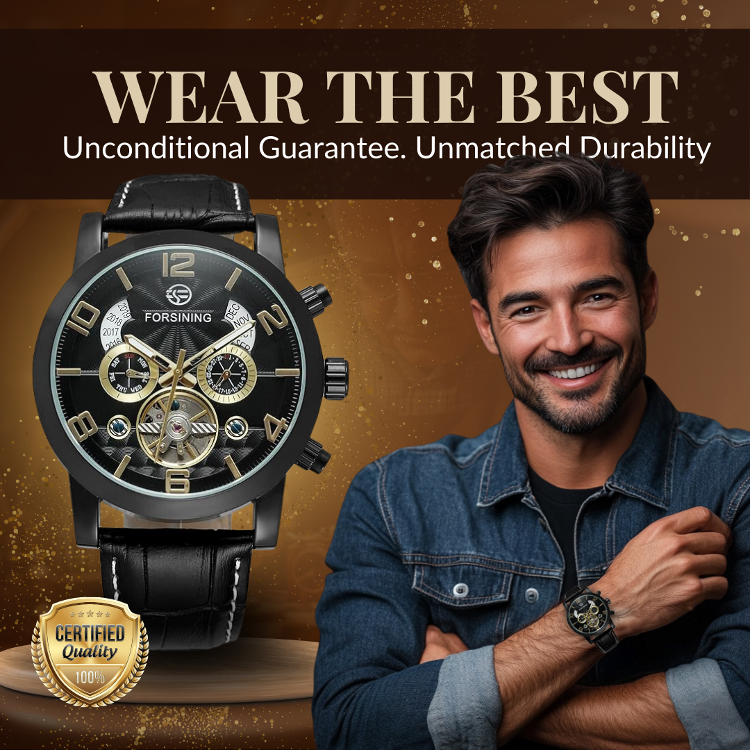 Luksusowy zegarek mechaniczny z tourbillonem automatycznym
