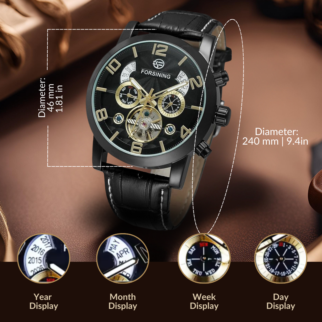 Luksusowy zegarek mechaniczny z tourbillonem automatycznym