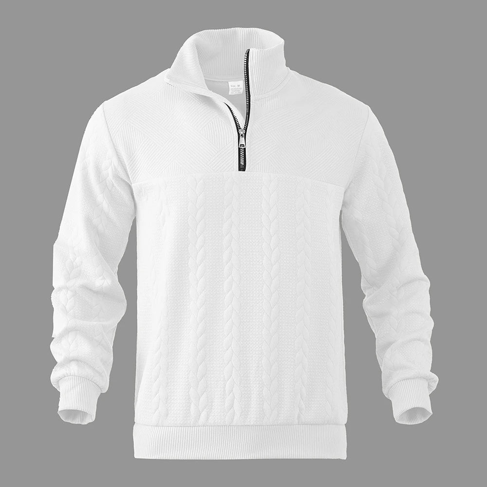 Adam | Premium-Swetshirt z ćwierć zamkiem