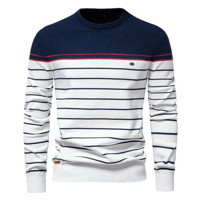 Sebastian | Męski sweter z paskami