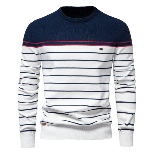 Sebastian | Męski sweter z paskami