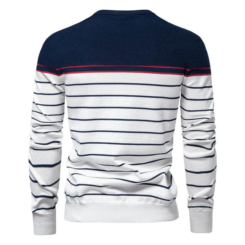Sebastian | Męski sweter z paskami